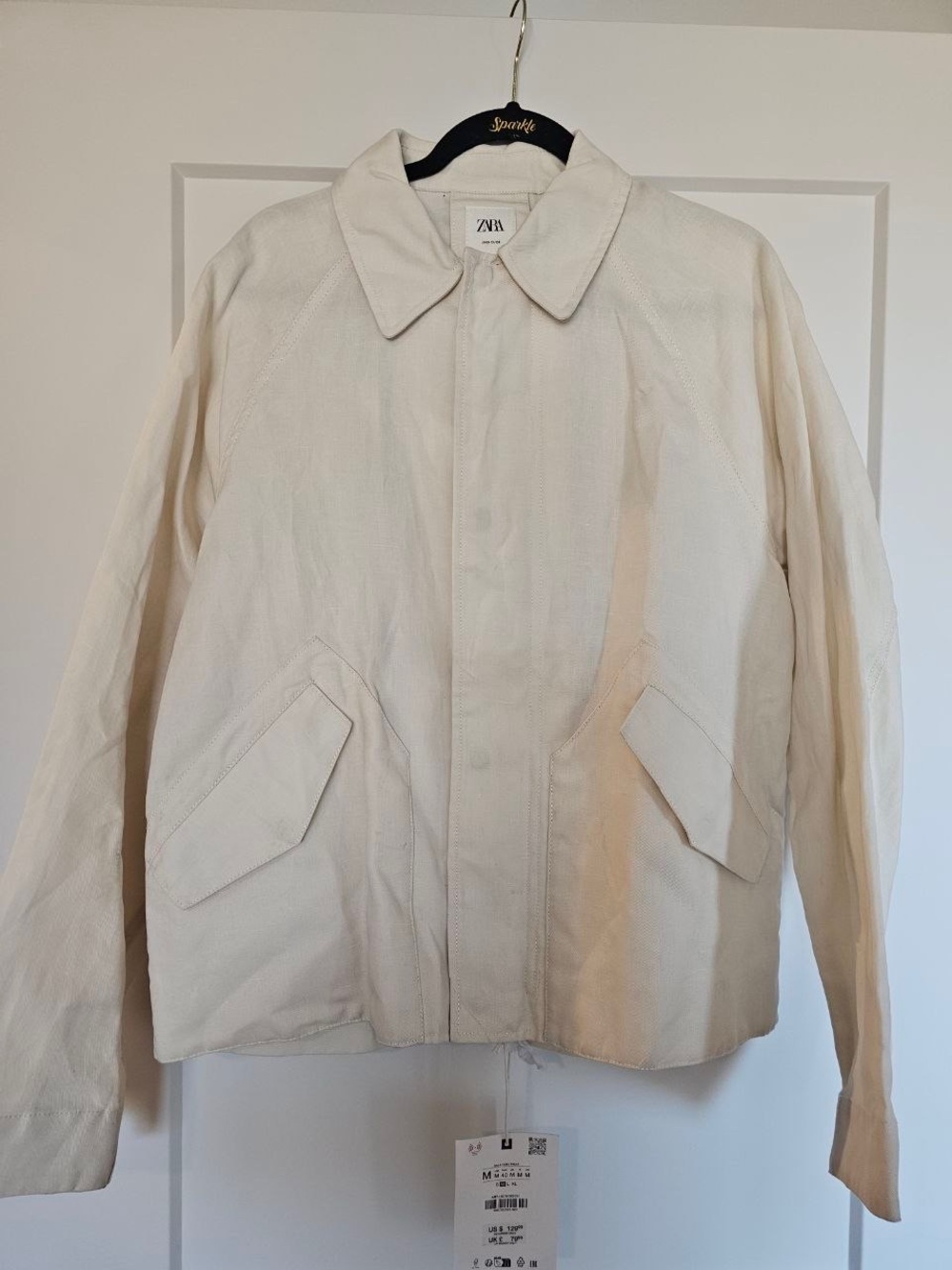 Zara Cream-White Lightweight Men's Shirt Jacket